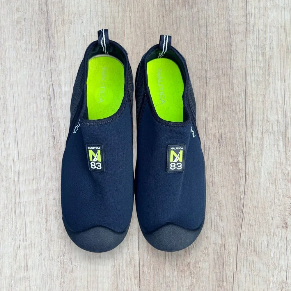 NAUTICA Navy Blue Beach Water Pool Neoprene Athletic Shoes Big Kids 5 / Womens 7